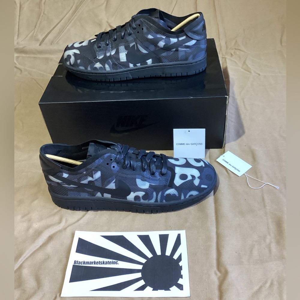 Comme des Garçons x Nike Wmns Dunk Low 'Monogram Print' CZ2675-001 W12  / M10.5